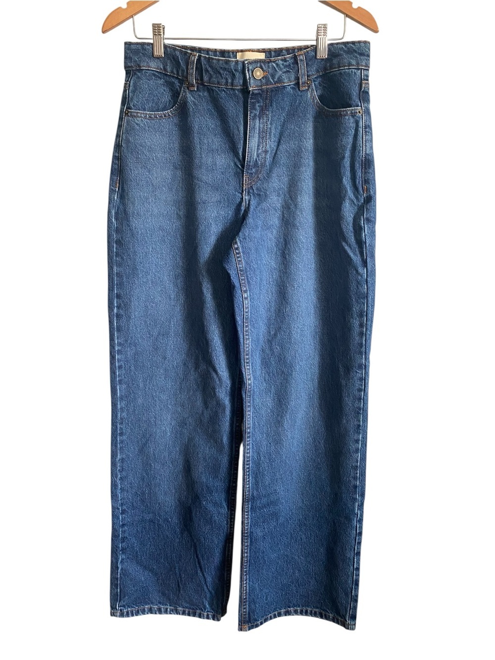 Sézane Straight Leg Denim Jeans Size 40 Cotton Elevated Minimalist Classic